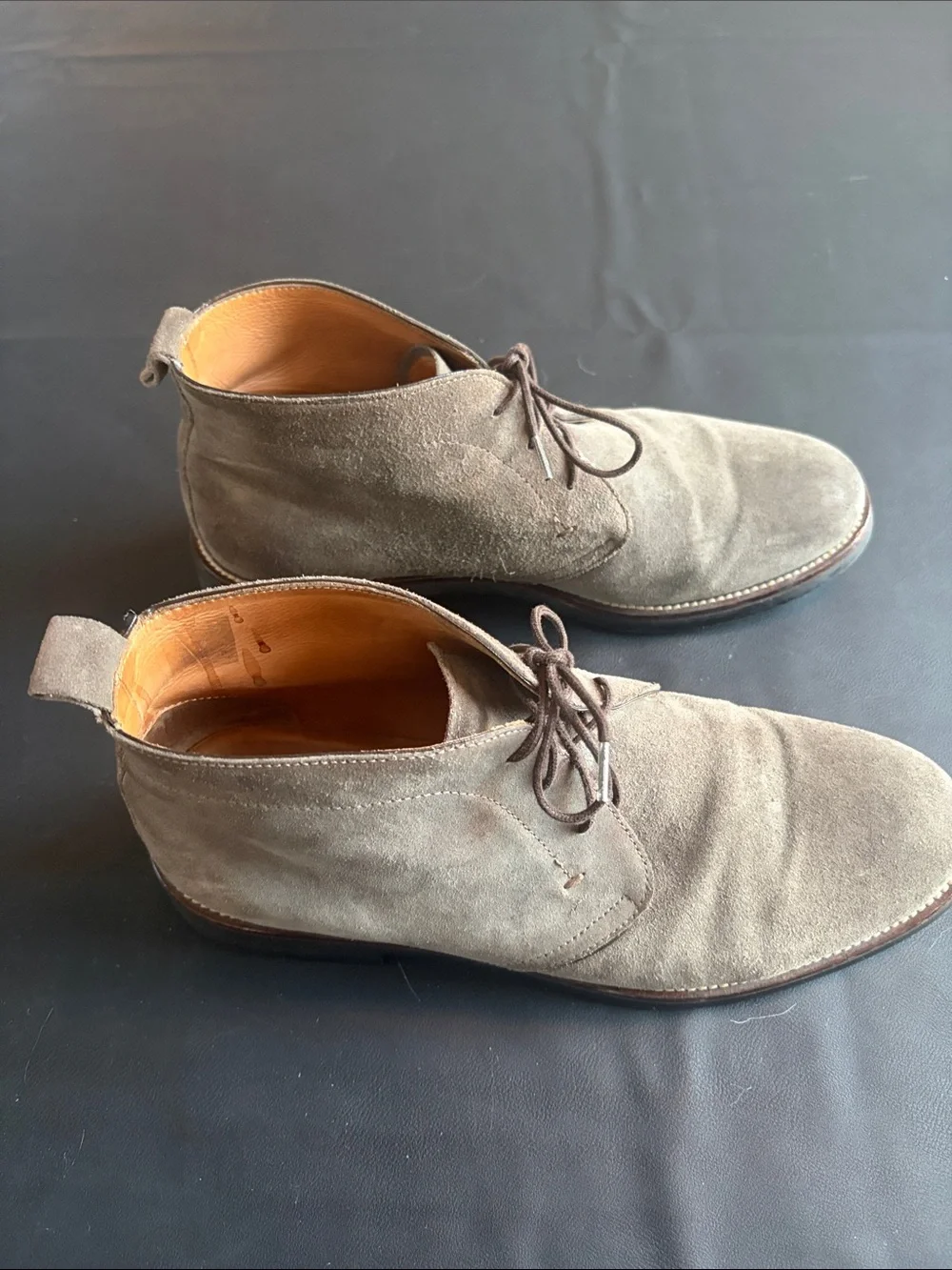 Massimo Dutti Gray Suede Chukka Desert Boots Men’s EU 42 US 9 Made in Portugal